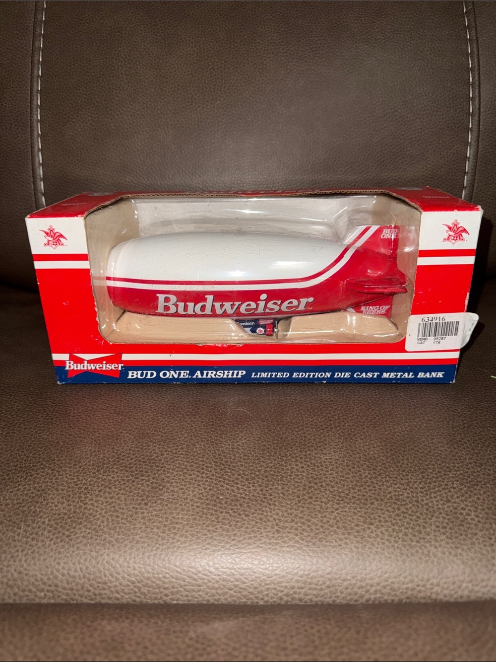 Budweiser Red and White Collectible Airship Bank